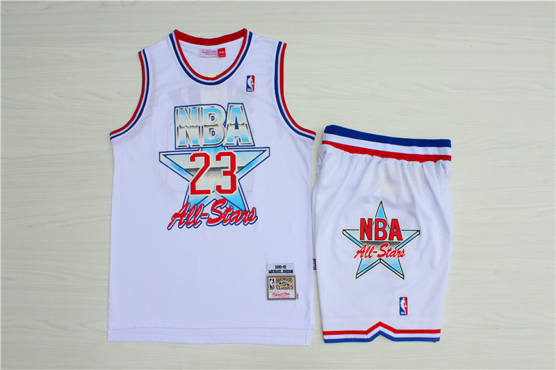 Men 1992 NBA All Star white suits jerseys